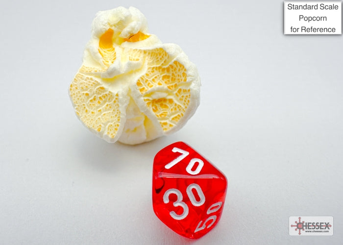 Chessex - Translucent Mini-hedral Red/white 7-Die Set