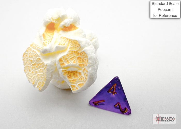 Chessex - Borealis Mini-hedral Royal Purple/gold Luminary 7-Die