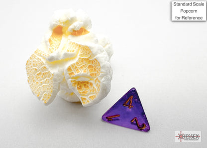 Chessex - Borealis Mini-hedral Royal Purple/gold Luminary 7-Die