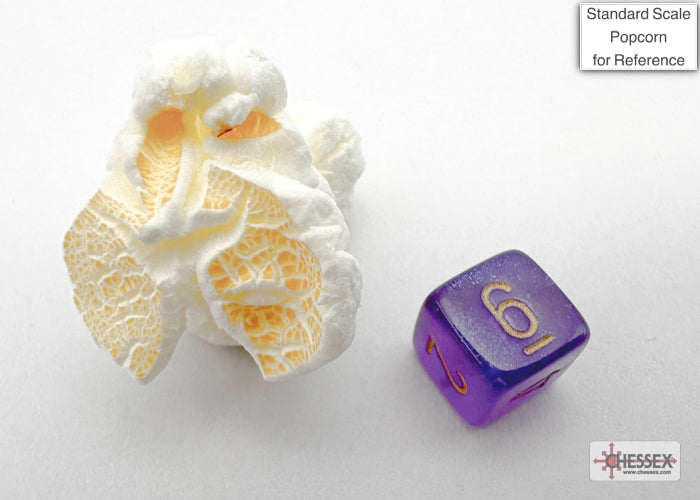 Chessex - Borealis Mini-hedral Royal Purple/gold Luminary 7-Die