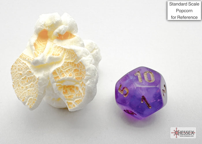 Chessex - Borealis Mini-hedral Royal Purple/gold Luminary 7-Die