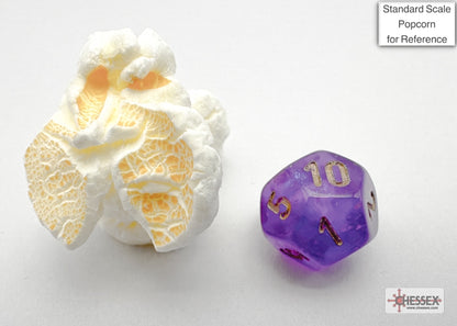 Chessex - Borealis Mini-hedral Royal Purple/gold Luminary 7-Die