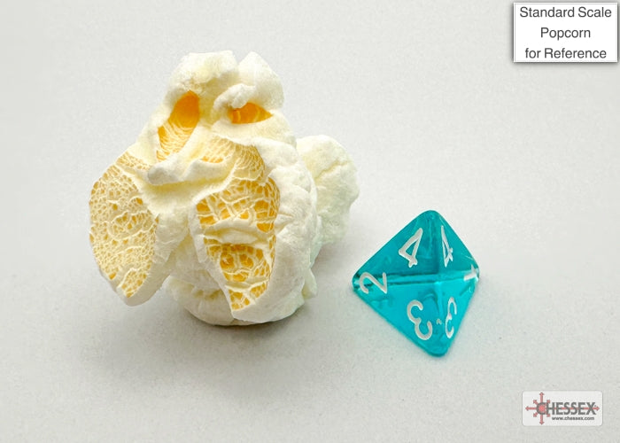 Chessex - Translucent Mini-hedral Teal/white 7-Die Set