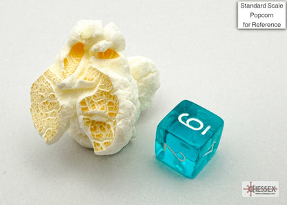 Chessex - Translucent Mini-hedral Teal/white 7-Die Set