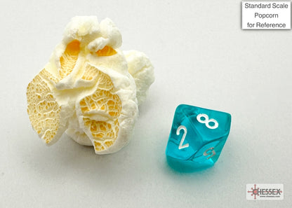 Chessex - Translucent Mini-hedral Teal/white 7-Die Set