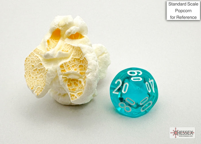 Chessex - Translucent Mini-hedral Teal/white 7-Die Set
