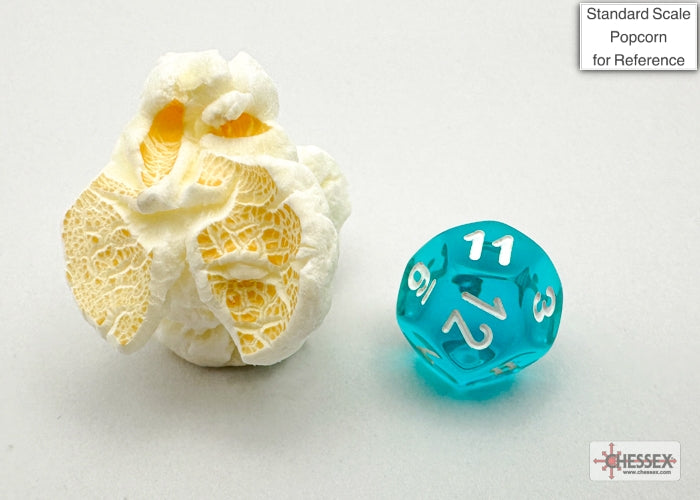 Chessex - Translucent Mini-hedral Teal/white 7-Die Set