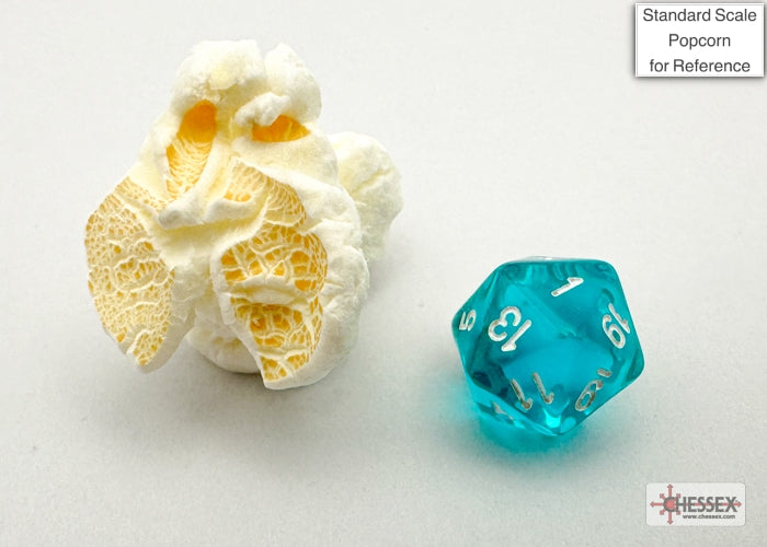 Chessex - Translucent Mini-hedral Teal/white 7-Die Set
