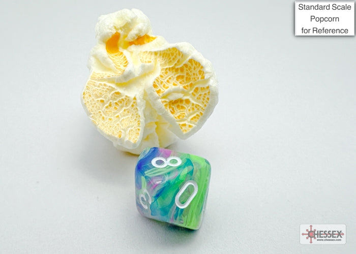 Chessex - Festive Mini-hedral Waterlily/white 7-Die set