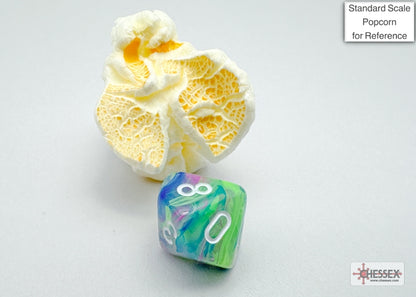 Chessex - Festive Mini-hedral Waterlily/white 7-Die set