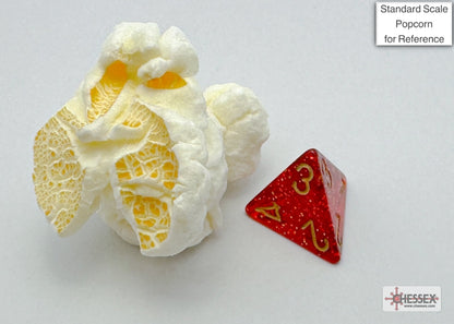Chessex - Glitter Mini-hedral Ruby Red/gold 7-Die Set