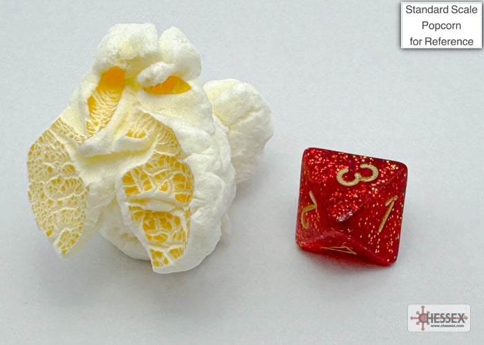 Chessex - Glitter Mini-hedral Ruby Red/gold 7-Die Set