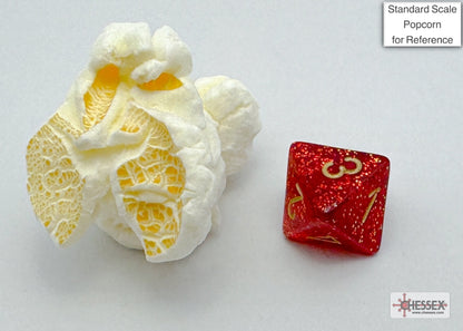 Chessex - Glitter Mini-hedral Ruby Red/gold 7-Die Set