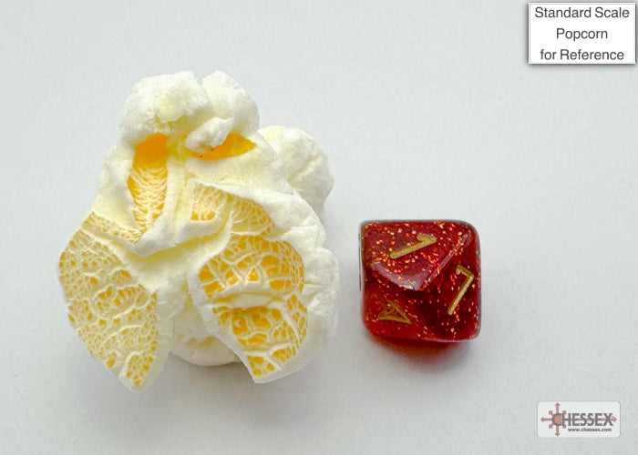 Chessex - Glitter Mini-hedral Ruby Red/gold 7-Die Set