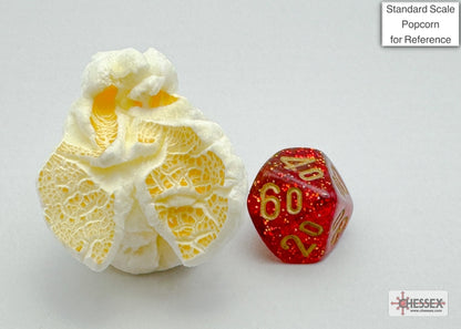 Chessex - Glitter Mini-hedral Ruby Red/gold 7-Die Set