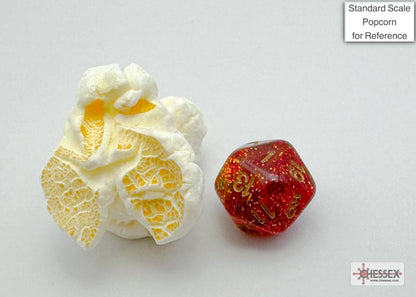 Chessex - Glitter Mini-hedral Ruby Red/gold 7-Die Set