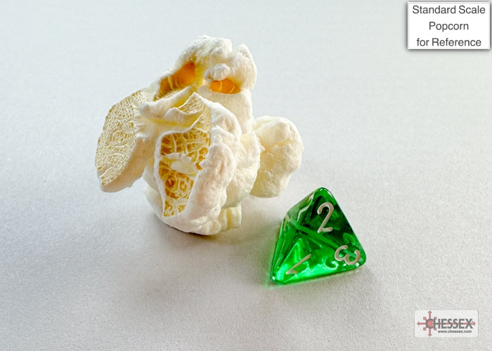 Chessex - Translucent Mini-hedral Green/white 7-Die Set