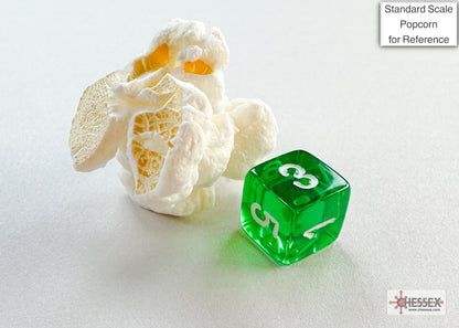 Chessex - Translucent Mini-hedral Green/white 7-Die Set