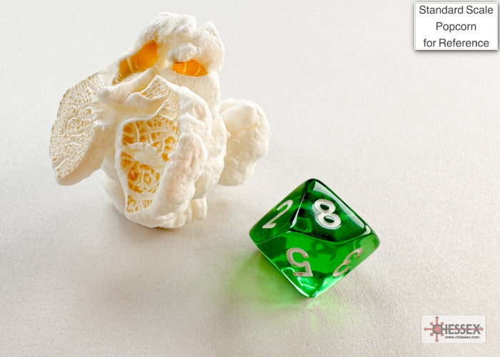 Chessex - Translucent Mini-hedral Green/white 7-Die Set