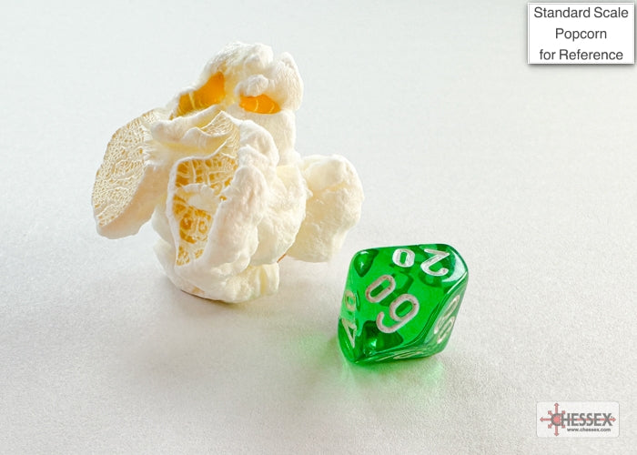 Chessex - Translucent Mini-hedral Green/white 7-Die Set