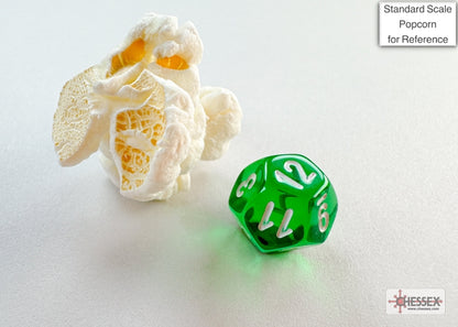 Chessex - Translucent Mini-hedral Green/white 7-Die Set