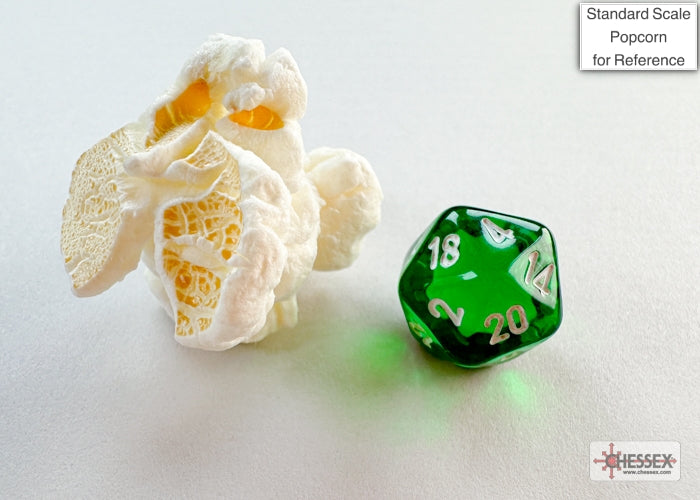 Chessex - Translucent Mini-hedral Green/white 7-Die Set