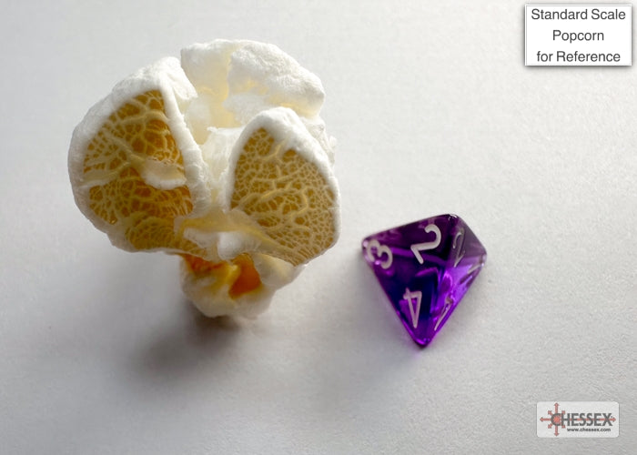 Chessex - Translucent Mini-hedral Purple/white 7-Die Set