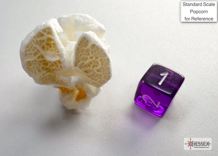 Chessex - Translucent Mini-hedral Purple/white 7-Die Set