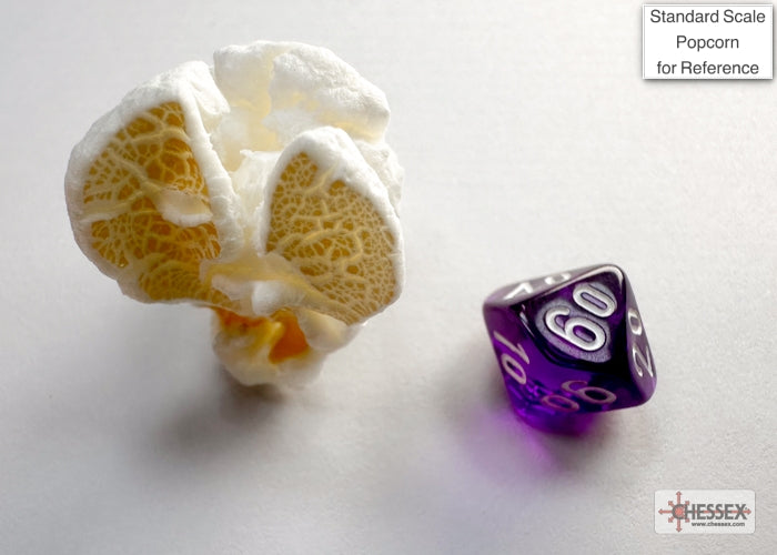 Chessex - Translucent Mini-hedral Purple/white 7-Die Set