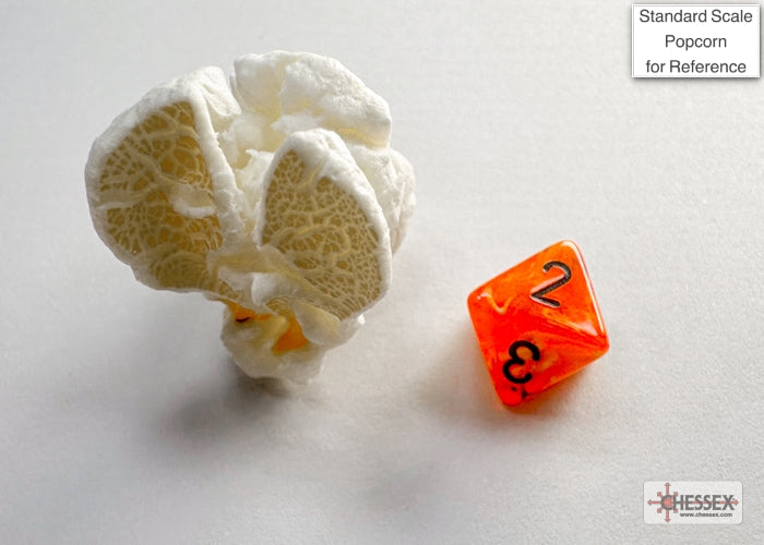 Chessex - Vortex Mini-hedral Orange/black 7-Die Set