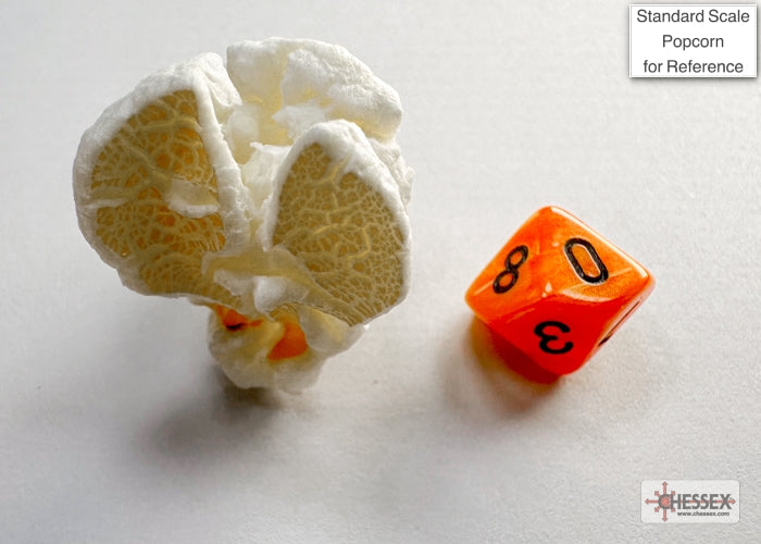 Chessex - Vortex Mini-hedral Orange/black 7-Die Set
