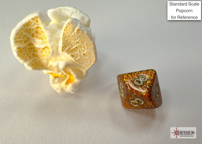 Chessex - Glitter Mini-hedral Gold/silver 7-Die Set