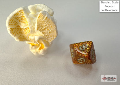 Chessex - Glitter Mini-hedral Gold/silver 7-Die Set