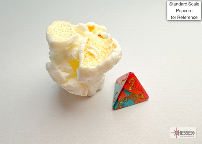 Chessex - Gemini Mini-hedral Red-Teal/gold 7-Die Set