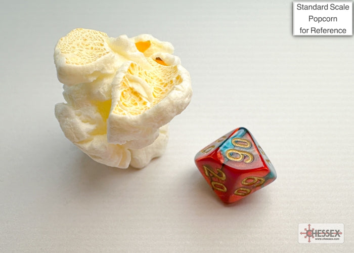 Chessex - Gemini Mini-hedral Red-Teal/gold 7-Die Set