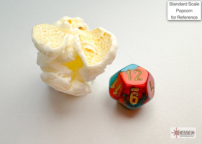 Chessex - Gemini Mini-hedral Red-Teal/gold 7-Die Set