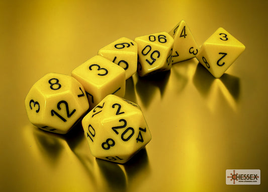Chessex - Opaque White/black Polyhedral 7-Dice Set (Copy)