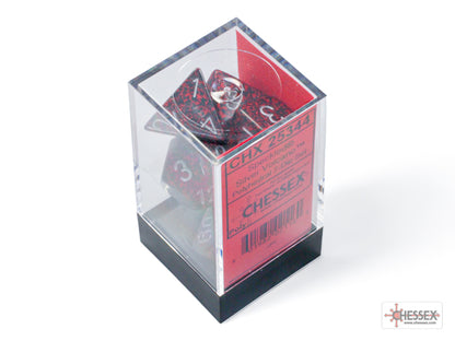 Chessex Speckled Silver Volcano Polyhedral 7-Dice Set