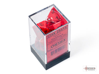 Chessex - Opaque Red/black Polyhedral 7-Dice Set