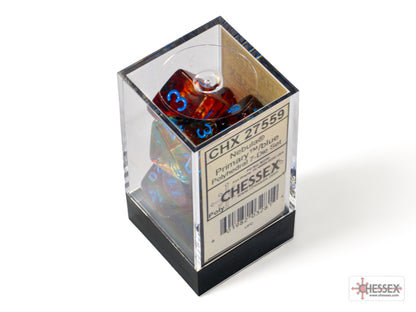 Chessex - Nebula Primary/blue Luminary Polyhedral 7-Dice Set