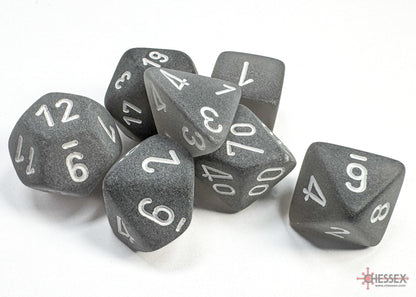 Chessex - Frosted Polyhedral Smoke/white 7-Die Set