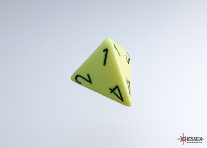 Chessex - Opaque Pastel Yellow/black Polyhedral 7-Dice Set