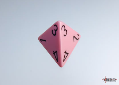 Chessex - Opaque Pastel Pink/black Polyhedral 7-Dice Set