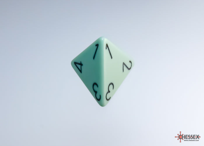 Chessex - Opaque Pastel Green/black Polyhedral 7-Dice Set