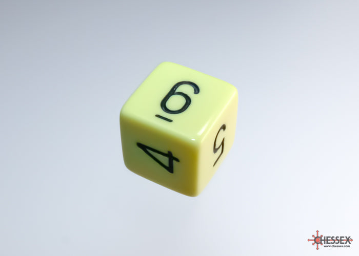 Chessex - Opaque Pastel Yellow/black Polyhedral 7-Dice Set