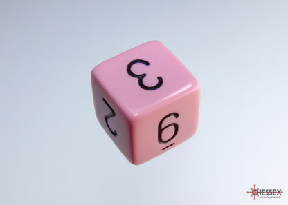Chessex - Opaque Pastel Pink/black Polyhedral 7-Dice Set