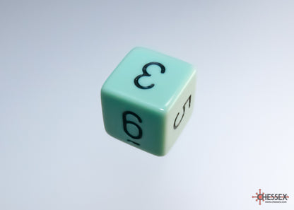 Chessex - Opaque Pastel Green/black Polyhedral 7-Dice Set