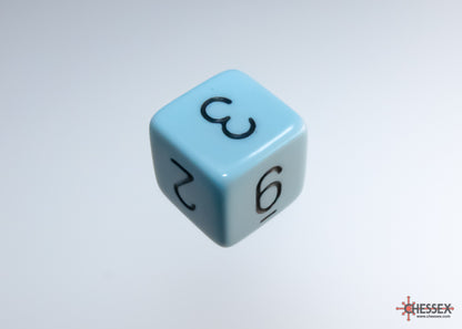 Chessex - Opaque Pastel Blue/black Polyhedral 7-Die Set