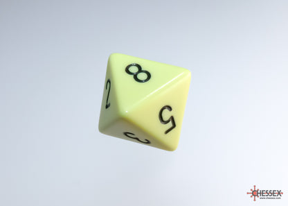 Chessex - Opaque Pastel Yellow/black Polyhedral 7-Dice Set
