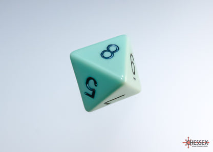 Chessex - Opaque Pastel Green/black Polyhedral 7-Dice Set